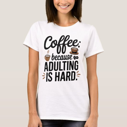 T-shirt Hymne de l'amoureux du café : Parce que l'adultère (Devant)