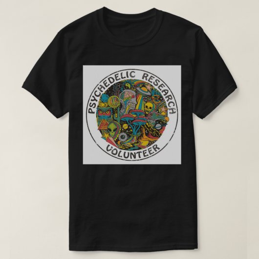 T-shirt Hypebeast Vintage Psychedelic Research Volontaire (Design devant)