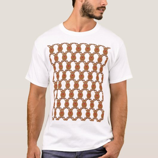 T-shirt Hyper, Énergétique, Funny Rudolph Motif Noël (Devant)