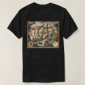 T-shirt Hyperborea Flat Earth Azimuthal Equidistante Proje (Design devant)