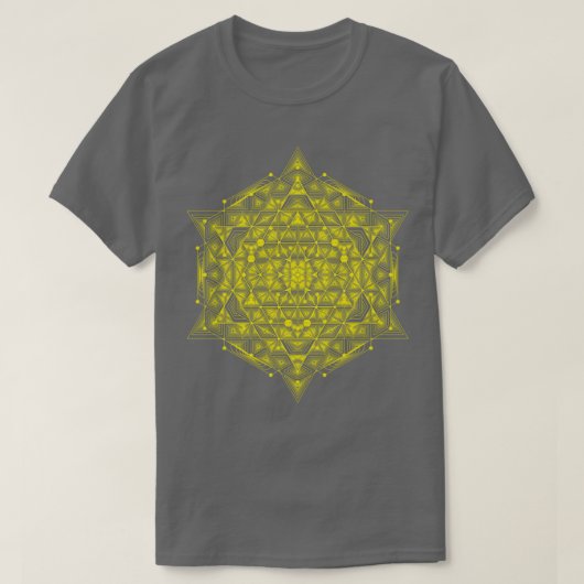 T-shirt Hypercube Sacré jaune (Design devant)