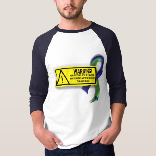 T-shirt Hypertension intra-crânienne : Avertissement (Devant)