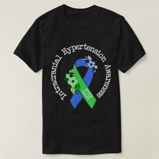 T-shirt hypertension intracranienne IIH Awareness Blue Gre (Design devant)