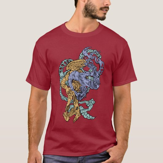 T-shirt Hypnotic Amorphous Phantasmagoric Modern Groovy (Devant)