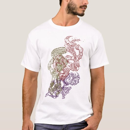 T-shirt Hypnotic Amorphous Phantasmagoric Modern Groovy (Devant)