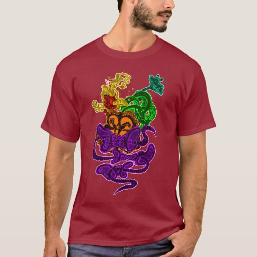 T-shirt Hypnotic Amorphous Phantasmagoric Modern Groovy  (Devant)