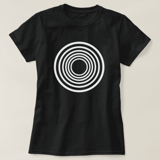 T-shirt hypnotique avec cercles ronds psychédéliqu (Design devant)