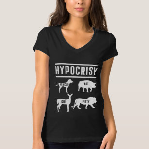 T-shirt Hypocrisy Vegan Vegetarian Animal Rights Bio Gift