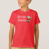 T-shirt Hyvaa Joulua Finlande Père Noël de Noël (Devant)