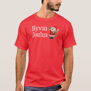 T-shirt Hyvaa Joulua Finlande Père Noël de Noël