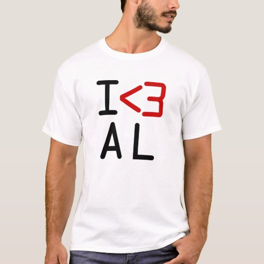 T-SHIRT I <3 AL (Devant)