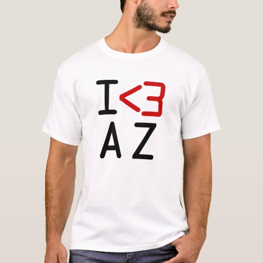 T-SHIRT I <3 AZ (Devant)