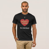T-shirt I <3 le daltonien (noir) (Devant entier)