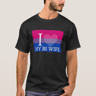 T-shirt I <3 mon épouse de Bi