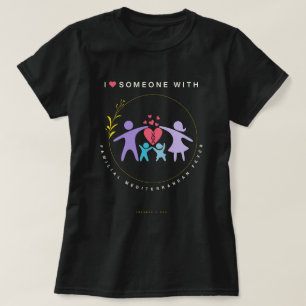 T-shirt I <3 Quelqu'un avec FMF Femmes Noirs