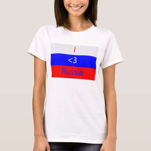 T-shirt I <3 Russie (Devant)