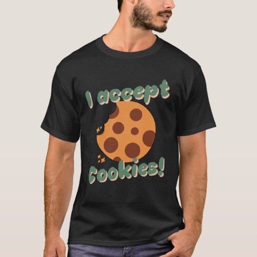 T-shirt I Accept Cookies Front End Developer Web Designer (Devant)