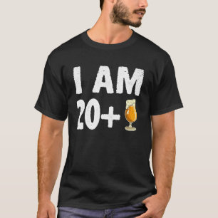 T-shirt I Am 20 Plus 1 Middler Doigt Funny 21e Anniversair