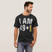T-shirt I Am 49 Plus 1 Bière 50e Anniversaire Cadeau (Devant entier)
