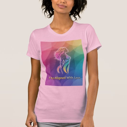 T-shirt I Am Aligned With Love Modern Spiritual Art (Devant)
