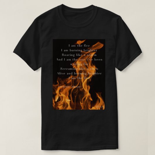 T-shirt I Am Am the Fire Lyrics - Halestorm Premium Scoop (Design devant)