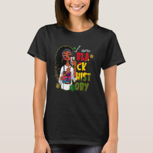 T-shirt I Am Black History Afro Girl African American Mela