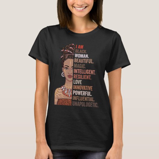 T-shirt I Am Black History Black History Mois & Fierté W (Devant)