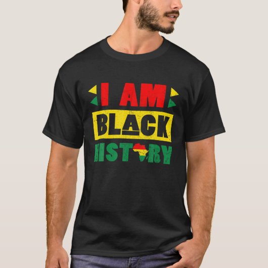 T-shirt I Am Black History Mois fév 2022 afro-américain (Devant)