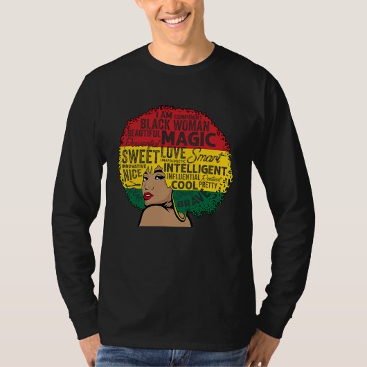 T-shirt I Am Black History Month Black Queen BHM Pride Mel (Devant)