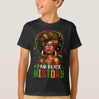 T-shirt I Am Black History Women Girl Black History Month