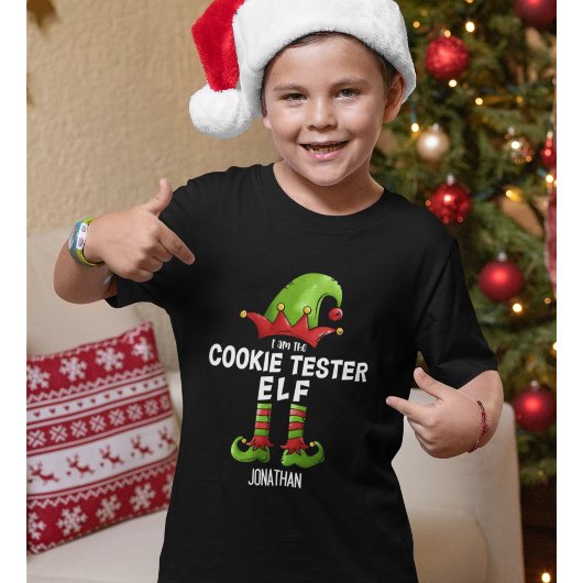 T-shirt I am The Cookie Tester Elf Christmas Elf