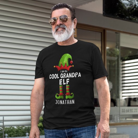 T-shirt I am The Cool Grandpa Elf Funny Elf