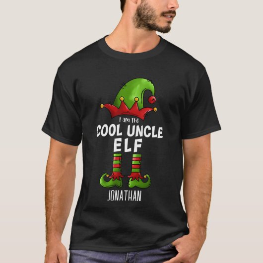 T-shirt I am The Cool Uncle Elf Funny Elf (Devant)