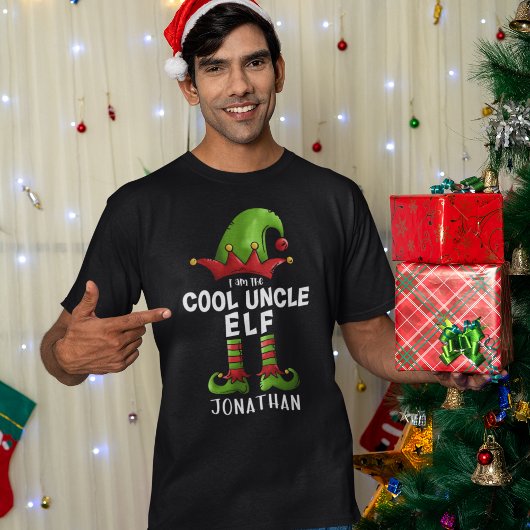 T-shirt I am The Cool Uncle Elf Funny Elf