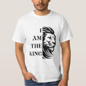 T-shirt I am the King | Cool Lion Face Typography (Devant)