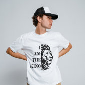 T-shirt I am the King | Cool Lion Face Typography