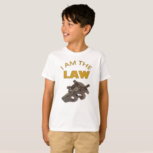 T-shirt I am the law with a m4a1 machine (Devant entier)