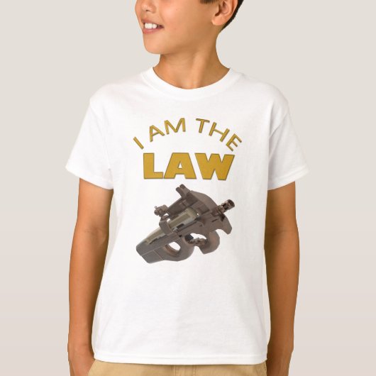 T-shirt I am the law with a m4a1 machine (Devant)
