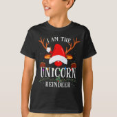 T-shirt I Am The Unicorn Reindeer Christmas Family (Devant)
