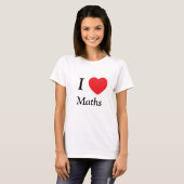 T-SHIRT I AMOUR DE MATHS DE COEUR (Devant entier)