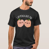 T-shirt I Ap-peach-ciate You Funny Peach Pun Dark BG (Devant)