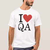 T-shirt I ❤️ AQ pour les employés CUSTOM Hommes (Devant)