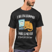 T-shirt I Are Programmer I Make Computer Beep Cute Cat Kit (Devant)