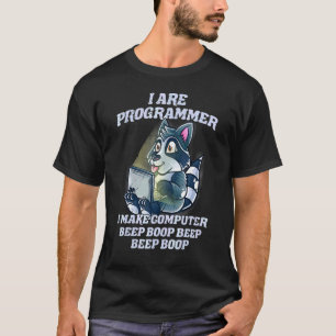 T-shirt I Are Programmer Introverti It Nerd Raccoon Softwa