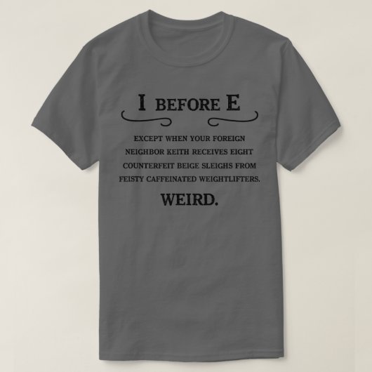 T-shirt I Avant E Funny Grammaire Anglais Enseignant Don 1 (Design devant)