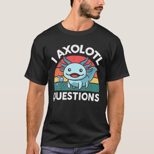 T-shirt I Axolotal Questions Enfants Salamandre bleue Squi (Devant)
