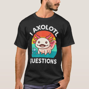 T-shirt I Axolotl Question Rétro Vintage Axolotl Enfants