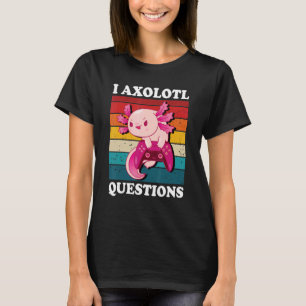 T-shirt I Axolotl Questions Gamer Enfants Garçons Joli Axo