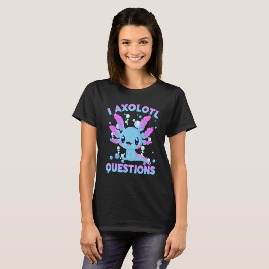 T-shirt I Axolotl Questions Mignon Axolotl-Chemise Enfants (Devant entier)