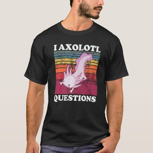 T-shirt I Axolotl Questions Mignonnes Axolotls Plush Boy G (Devant)